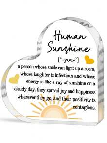 送给朋友的礼物，鼓舞人心的友谊纪念品，最好的姐妹生日礼物，激励人心的办公桌装饰，非常适合感恩节、圣诞节和周年纪念日 - 透明 - 查看 2