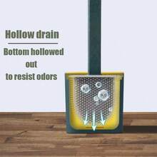 1 bàn chải vệ sinh bồn cầu kèm giá đỡ bằng thép không gỉ, bàn chải vệ sinh bằng silicon cho bồn cầu, không có điểm mù, thiết kế treo tường mới - Nhiều màu - Xem 6