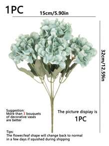 1/3 件人造绣球花束假植物房间装饰秋季装饰假花花园秋季装饰中心装饰生日派对装饰婚礼花篮，新娘手捧花，家居装饰，餐厅，卧室，窗台装饰，花瓶装饰，情人节礼物，新年装饰，户外花园，开学季 - 薄荷綠 - 查看 2