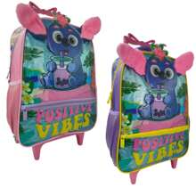 School Bag Backpack With Wheels For Children - Màu tím - Xem 3