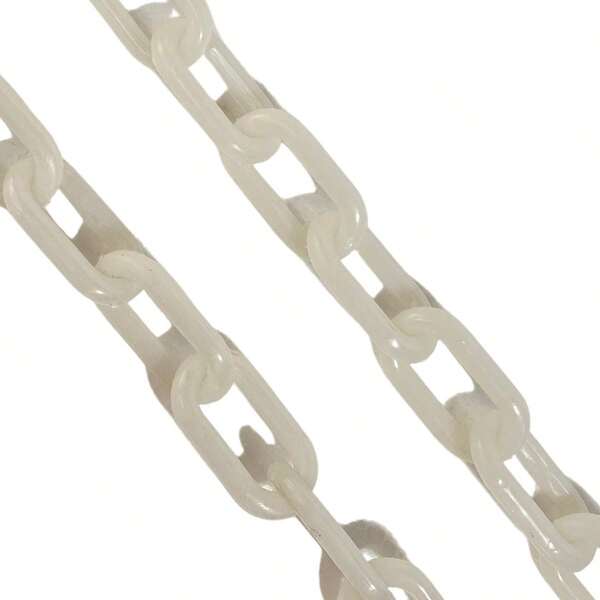 Kit Corrente 25 Metros De PVC 9 0Mm Cor Branco Isolamento Visual Segurança