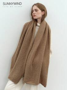 1 chiếc khăn choàng mềm mại và ấm áp cho nữ, dùng hàng ngày - Màu Khaki - Xem 8