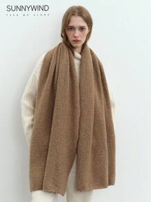 1 chiếc khăn choàng mềm mại và ấm áp cho nữ, dùng hàng ngày - Màu Khaki - Xem 3