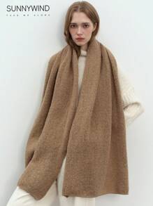 1 chiếc khăn choàng mềm mại và ấm áp cho nữ, dùng hàng ngày - Màu Khaki - Xem 4