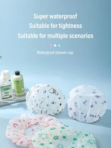 1套双面沐浴刷7件套34CM长沐浴刷洗澡刷长柄软毛沐浴刷背部磨砂浴帽防水浴帽浴帽洗发梳按摩刷毛刷 - 彩色 - 查看 10