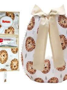 Boy's Breastfeeding Pillow + Diaper Holder Wipes Organizer - Đồng - Xem 1