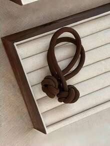 6 cái/4 cái/1 cái Dây buộc tóc thun dệt cho nữ, Dây buộc tóc màu trơn, Dây buộc tóc đuôi ngựa bền - Nhiều màu - Xem 10