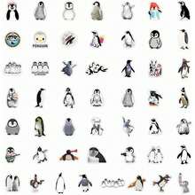 50 Pegatinas de pingüinos, pegatinas impermeables de vinilo para botellas de agua, paquete de pegatinas para niños, pegatinas lindas para estudiantes, laptop, regalo de Navidad, decoración, pingüinos, pegatinas de Navidad, pegatinas para botellas de agua para niños, pegatinas impermeables, paquete de pegatinas de memes, pingüinos, pegatinas - Multicolor - Ver 2