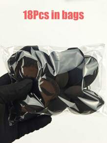 1/8/18 piezas Esponjas de maquillaje, Difusor de maquillaje, Borlas de maquillaje, Mini difusor de maquillaje, Mini borla de polvo, Juego de herramientas de maquillaje, que incluye: 4 difusores de maquillaje con forma de gota de agua, 5 mini difusores de maquillaje, 4 borlas de maquillaje para dedos, 5 borlas de polvo de maquillaje (borlas de polvo triangulares suaves), Estuche para guardar borlas de polvo. Adecuado para herramientas de maquillaje líquido y en polvo, diseñado especialmente para el contorno, el área del ojo y la esquina de los ojos. Recipiente para mezclar base de maquillaje, borlas de polvo suaves, borla con forma de abanico, herramientas de maquillaje rosas, herramientas de maquillaje facial para uso en seco y húmedo, adecuadas para fijar el maquillaje - Negro - Ver 10