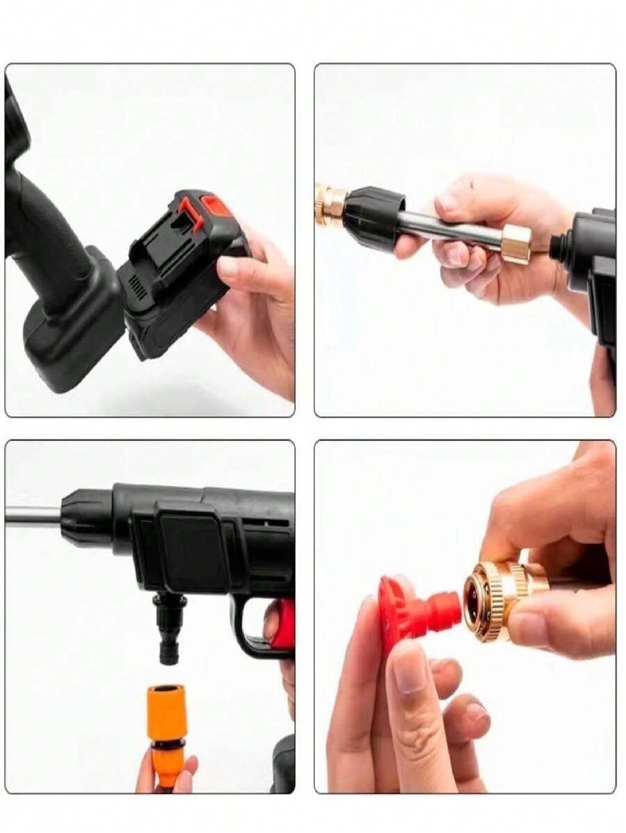 Portable Rechargeable High Pressure Washer For Cars And Gardens Premium