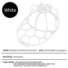 2pcs Baseball Cap Washer, Washing Machine Safe Cap Cleaner To Prevent Deformation, Cap Cleaning Protector, Baseball Cap Laundry Cleaning Cage