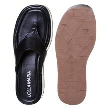 LOLLA MARIA WOMEN'S PLATFORM FLIP FLOPS - màu đen - Xem 3