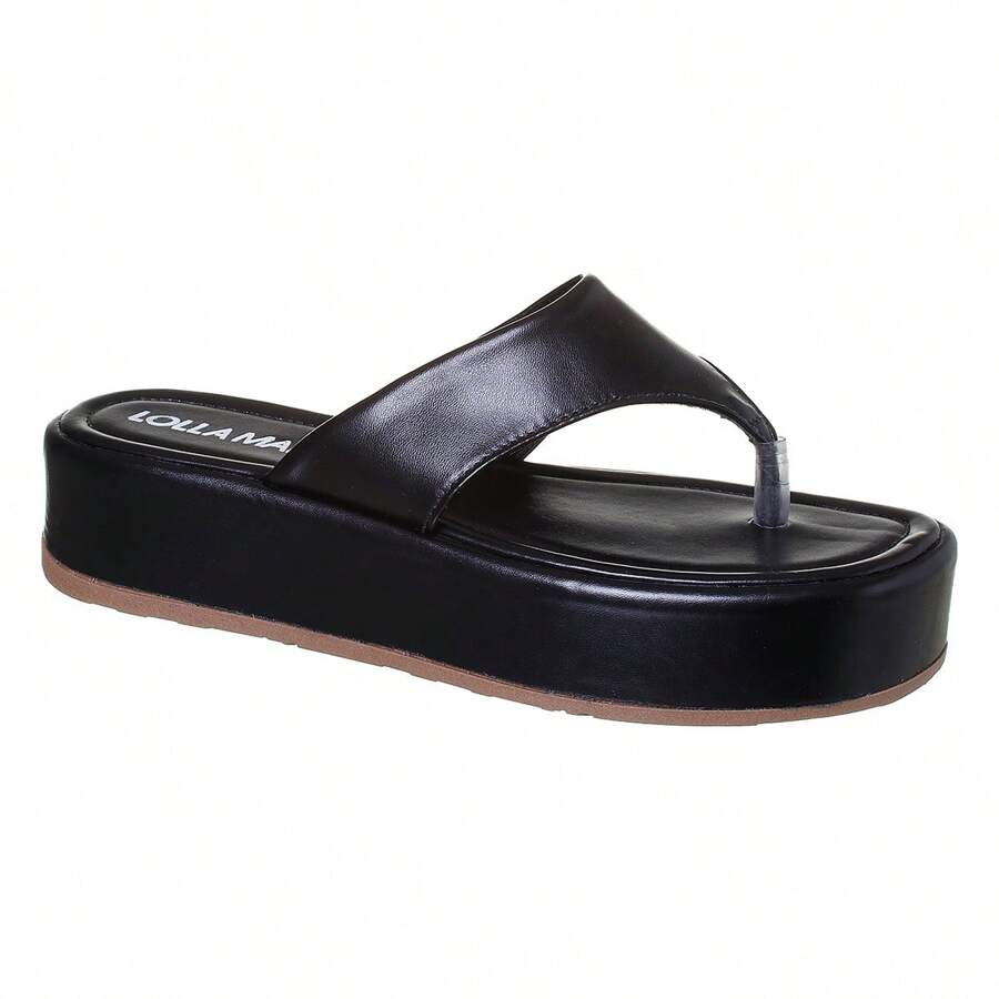 LOLLA MARIA WOMEN'S PLATFORM FLIP FLOPS - màu đen - Xem 1