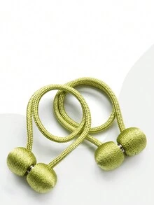 2pcs Magnetic Curtain Tiebacks, Creative Curtain Hooks, Curtain Tie Bands - Green - View 2