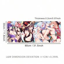 Alfombrilla de ratón de escritorio/portátil con diseño de traje de baño para niña, alfombrilla de teclado antideslizante para oficina/juegos con patrón de goma, vuelta al colegio, alfombrilla de ratón para juegos