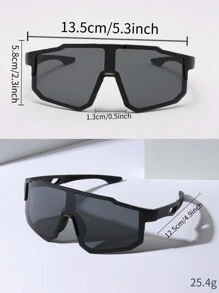0150688630001-X9337 1pc Men's Pink Multi-Material Mechanic Mask Shape Fashion Glasses For Outdoor Cycling Sports (With EVA Case, Cleaning Cloth & Glasses Strap) Beach Accessories Glasses Shades Looks Street Style And Suit For Sweater Jacket Sweatshirt Hoodie Leather Pants And Cargo PantsY2K Festival For Summer Beach Vacation, Outdoor, Travel