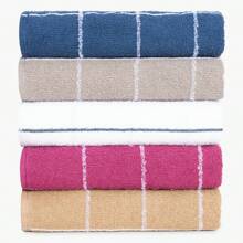 Kit 5 Large Terry Cloth Dishcloths Copa Chef 100% Cotton Great Absorption Striped - White - View 6