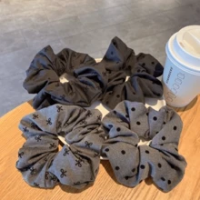 全新复古波尔卡圆点蝴蝶结心形发圈、发带、发髻带、发饰情人节马尾辫夹