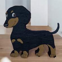 Piñata Perrito Artesanal Personalizada Decoracion Fiesta - Negro - Ver 2