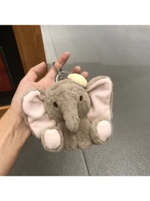 卡通大象毛绒公仔，大耳朵公仔饰品，钥匙扣，包包挂件，生日/圣诞礼物 - 彩色 - 查看 11