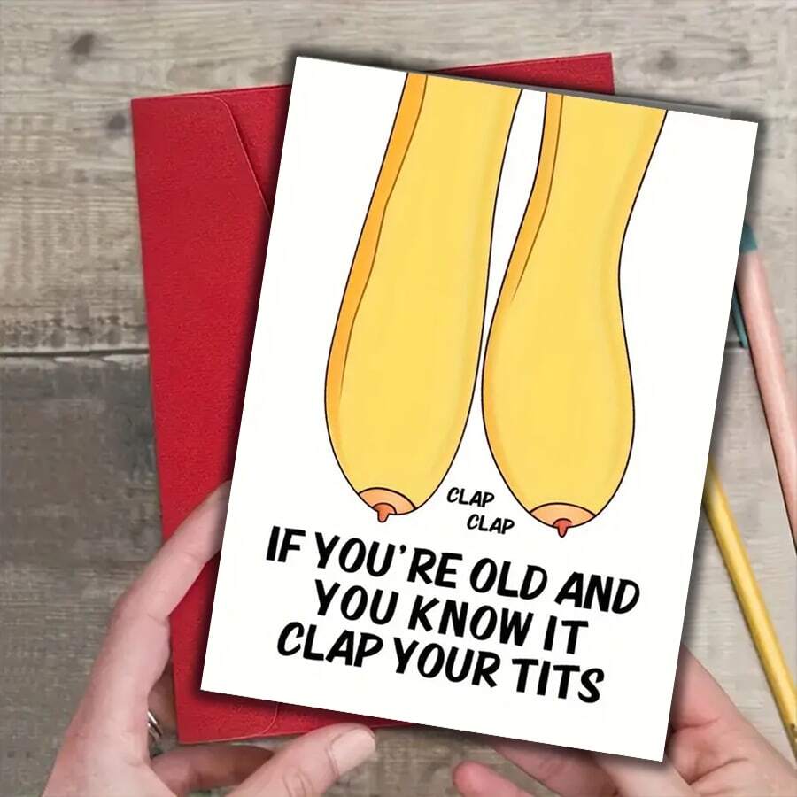 粗鲁问候趣味生日贺卡，适合女性，适合男士/女士/丈夫/妻子，21 岁、30 岁、40 岁、50 岁生日礼物，圣诞节 - 多色 - 查看 1