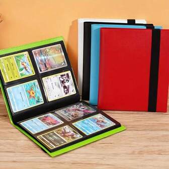 1pc Deluxe Game Card Binder Album - Holds 160 Cards, 8 Pockets Per Page, Storage For Game And Sports Cards, Perfect For Collectors And Enthusiasts Large Size Trading Card Storage Album - 360-Slot, PP Material, Red Card, Workout Cards, Mtg