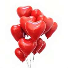 Balloon Balloon Red Heart Valentine's Day Romantic Wedding - 尺寸 6 英寸 - 查看 3