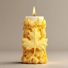 1 pezzo Stampo in silicone con motivi a foglia d'acero, tulipano e girasole