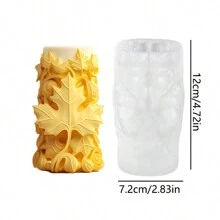 1 pezzo Stampo in silicone con motivi a foglia d'acero, tulipano e girasole