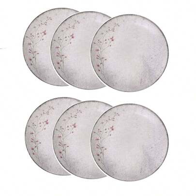 Prato Fundo de Porcelana Decorada Floralis 21cm 6un - 96950/233
