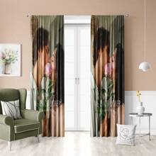 1pc Customized Curtain, Personalized Curtain, Customized Photo Curtain, Birthday Gift, Home Decor Personalized Gift - Multicolor - View 26