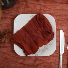 6 chiếc/Khăn ăn vải mỏng Boho có thể giặt được 19,6X19,6 inch/Dùng để trang trí bàn tiệc cưới, Thảm trải bàn voan mỏng mộc mạc, Thảm trải bàn xếp ly cho tiệc cưới, tiệc cô dâu, tiệc sinh nhật - Nhiều màu - Xem 14