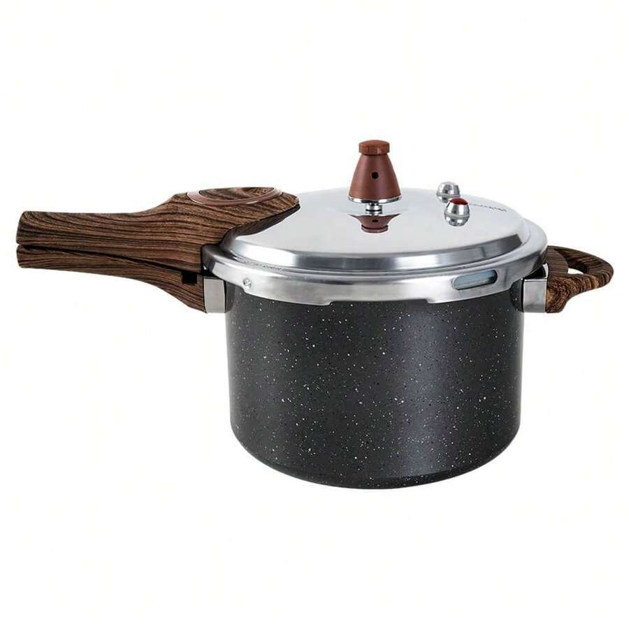 Mkasa Brinox 4.2L Ceramic Life Pressure Granite Non-Stick Induction Pressure Cooker - 黑色 - 查看 1