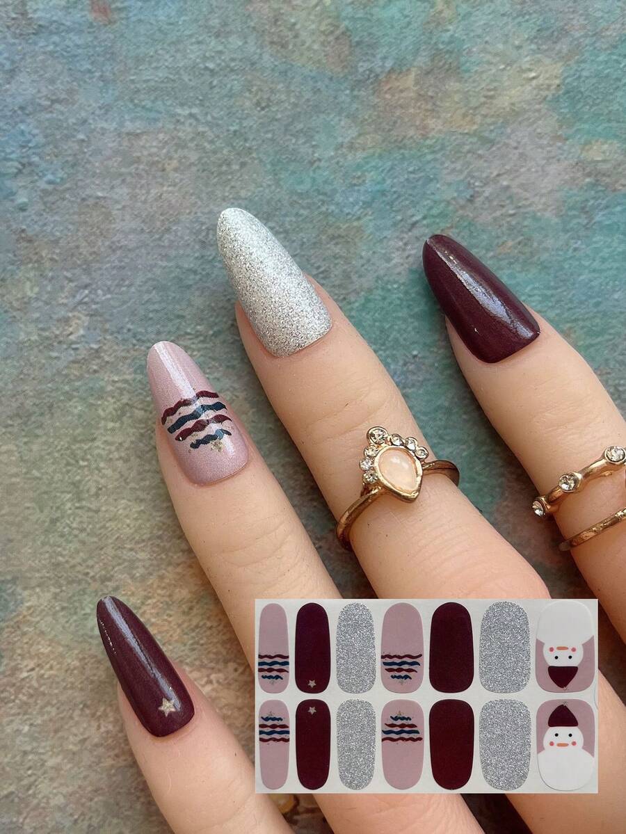 1pc Christmas Holiday Santa Claus, Reindeer, Snowflake, Bell, Wreath