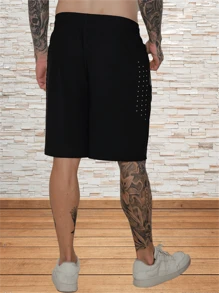 Quick-Drying Shorts/Zipper Pocket/Elastic Waist/Sports/Casual - màu đen - Xem 2