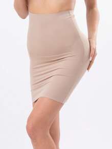 High Waist Seamless Body-Shaping Half Slip Skirt For Women, Thin Fabric Waist Cincher, Slimming Tummy Control, Breathable, Lift Buttocks