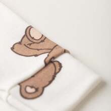 100% Cotton Baby Romper Cream Bear - 米色 - 查看 3