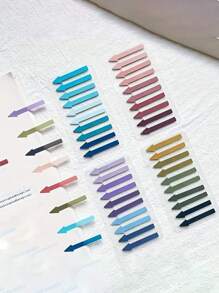 200 Pieces/Card PET Arrow-Shaped Sticky Notes, Translucent Color Highlight Index Labels, Waterproof Mini Bookmark Strip Sticky Notes, Suitable For Home And Office Use Back To School