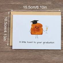 1PC,Funny Graduation Card, Graduation Card For Him And Her, Graduation Pun Card, A Little Toast To Your Graduation