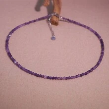 1 قطعة قلادة من حجر شبه كريم طبيعي مرصع بالراينستون ديزاين أصلي بسيط نقي أنيقة للمرأة للحفلات والمناسبات