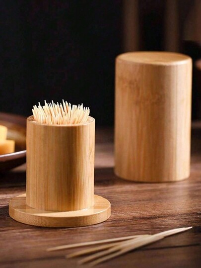 1pc porta-palitos, recipiente de palitos de bambu, dispensador de palitos de madeira