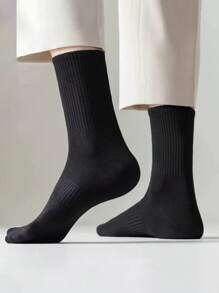 20 Pairs Plus Size Unisex Thin Breathable Antibacterial Odor-Resistant Crew Socks, Suitable For All Seasons
