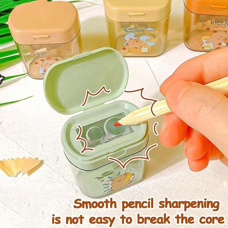 MultiColor Pencil Sharpener Manual, Handheld Small Dual Hole Pencil