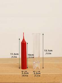 三角方形条纹圆形长杆蜡烛塑料模具DIY自制香薰蜡烛制作套件亚克力PC模具套件家居装饰 - 彩色 - 查看 14