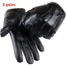 2/1 Pair Of Unisex Touch Screen Gloves For Winter Driving, Warm Wrist Gloves - Pleated - View 10