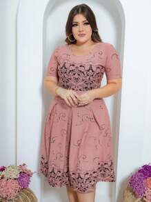 Plus Size Dresses - Rosa Oxidada - Ver 1