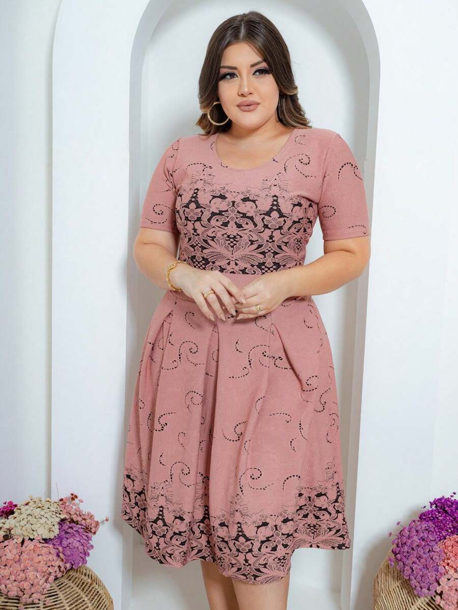Plus Size Dresses - Rosa Oxidada - Ver 1