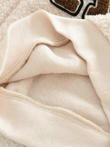 Kleine Mädchen Set aus Teddyfleece Pullover mit "Girls" Aufdruck und Rock, 2-teilig, Frühling Herbst