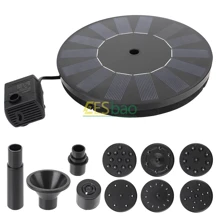 EESBAO 1.4W Solar Fountain Bird Bath Courtyard Power Fountain Garden Decoration Floating Garden Waterfall Fountain Pump - Black - View 6