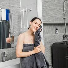 Khăn tắm người lớn dày mềm mại, thấm hút tốt 80g 35*7cm, không xơ vải, dùng tại nhà - Nhiều màu - Xem 1